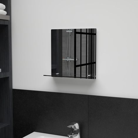 FIMEI Miroir mural avec étagère 30x30 cm Verre trempé (1/5)