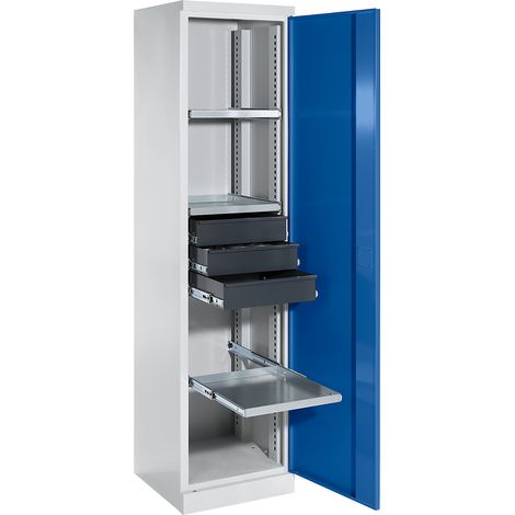 eurokraft pro, Armoire d'atelier, largeur 500 mm, 3 tablettes