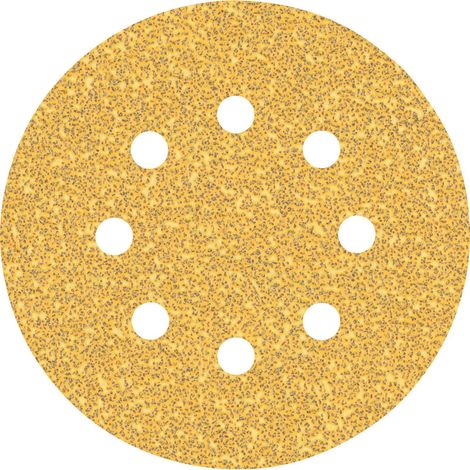 Bosch – Feuille abrasive perforée grain 40 Ø 125 mm – 5 pièces pour ponceuse excentrique – Pour bois dur et teck – 2608900803 (1/4)