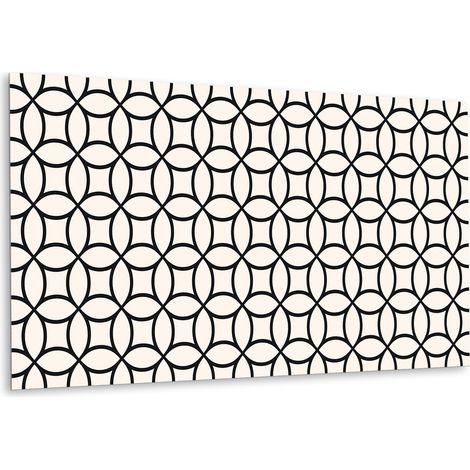Panneau mural en vinyle autocollant - Lambris PVC - 100 cm x 50 cm - Cercles géométriques (1/5)