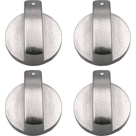 Lot de 4 boutons de cuisinière à gaz en alliage de zinc 8 mm x 4 cm