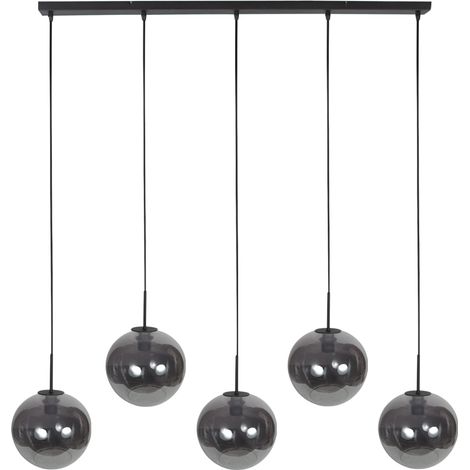 Mexlite - suspension - HaloSwap - noir - verre - grande lampe de (1/4)