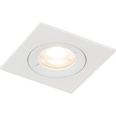 QAZQA Faretto da incasso moderno bianco quadrato IP44 - Xena