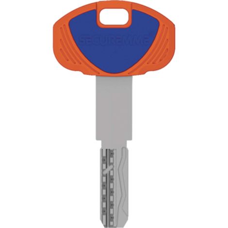CHIAVE PUNZONATA EVO K64 1B SECUREMME - OTTONE NICHELATO - 5 pezzi