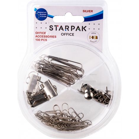 Silberne Büroaccessoires, 100 Stück