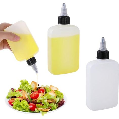 Set di bottiglie a pressione per spezie (confezione da 2) Bottiglie dosatrici ricaricabili per salse e oli Accessorio da cucina per cucinare A prova di perdite e pratico in (1/5)