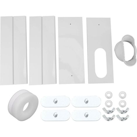 Kit de instalación de aire acondicionado portátil en ventana - Paneles de PVC ajustables (140 cm) - 4 accesorios incluidos - Fácil montaje (1/4)