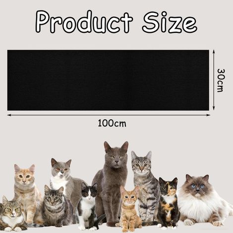 Tapis de protection anti-griffes pour chat - Adhésif et résistant pour canapé et meubles - 100x30cm (1/5)