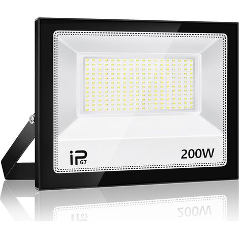 200W Projecteur LED,20000lm Spot LED Extérieur,7000K Blanc Froid,IP67 Etanche Super Lumineux Eclairage Exterieur,Éclairage mural d'extérieur pour Jardin, Patio, Garage (1/5)