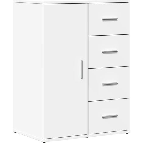 Aparador buffet cómoda mueble almacenaje organizador cocina salón salón 59 x 39 x 80 cm madera contrachapada blanco 020030326