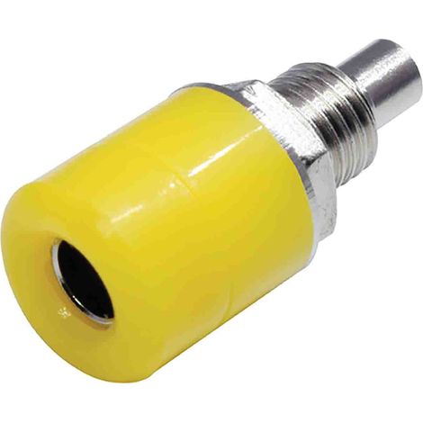 Fiche banane femelle Miniature RS PRO Jaune Femelle 24A 30V ( Prix pour Sachet de 5 ) (1/2)