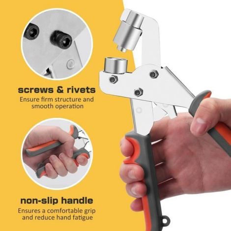 Pince À Oeillets - 10 mm - Pour Bâche Cuir Carton Tissu - Professionnelle - 1 Pièce (1/4)