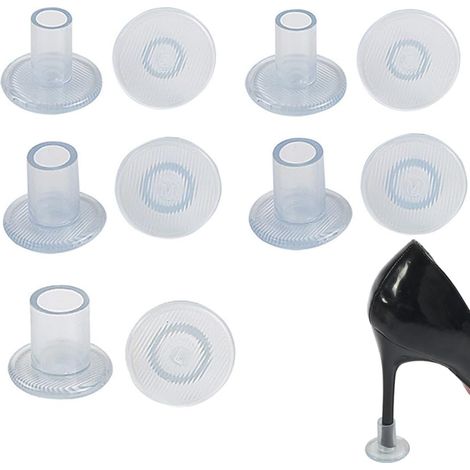 pares de protectores de tacón alto para mujer, topes de tacón, repuestos, tallas pequeña/mediana/grande, protectores de tacón alto, cubiertas para topes de zapatos de mujer (S2+M2+L) (1/5)