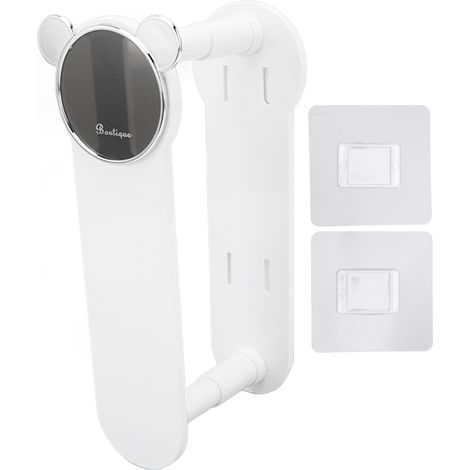 Cintre à vêtements, support de rangement multifonctionnel, crochet sans poinçon, collecteur de clips pour balcon de maison, blanc (1/5)
