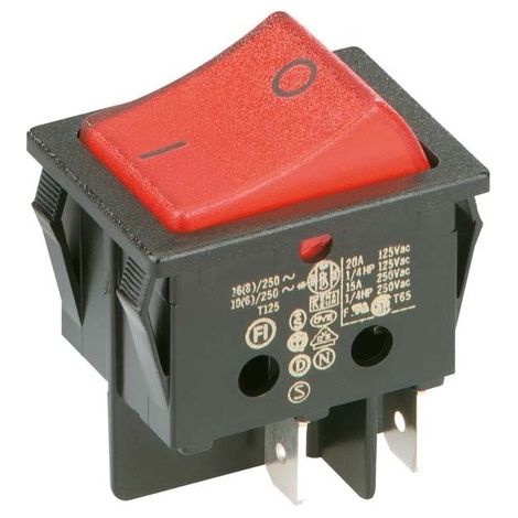 BACHMANN Wippenschalter 924.099 Serie 3652 Aussch. bel. 2pol. s/rot 924.099 (924.099)
