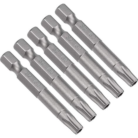 5Pcs Embout de Tournevis 1/4" Hex Jarret T30 Torx Magnétique (1/5)
