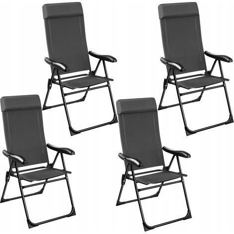 Silla plegable de camping Müritz con reposacabezas, aluminio. (1/5)