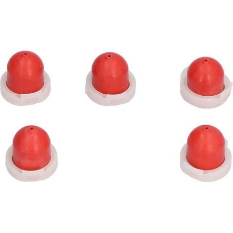 Rote Gummi-Vergaser-Primerpumpe – 5 Stück – Art.-Nr. 494408/694395 – Kompatibel mit Quantum 3,5–6,75 PS und INTEK 6,5–7 PS Motoren