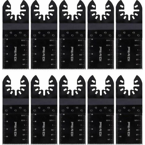 royaluxe - Lames de scie Kit oscillant Multitool Lames de scie Accessoires Lames universelles compatibles pour Milwaukee Bosch Fein Multimaster Lot de 10 (1/5)