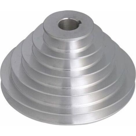 Poulie en aluminium à 5 plis – Diamètre intérieur 19 mm – Diamètres extérieurs 54-150 mm – Pour courroies trapézoïdales type A (1/4)