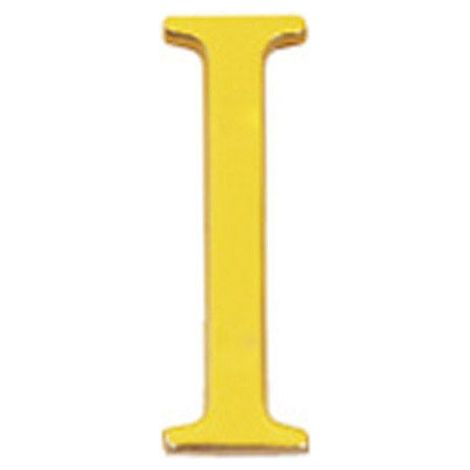 Lettera "I" in ottone 10 cm. con Viti Nascoste (Blister 1 Pezzo)