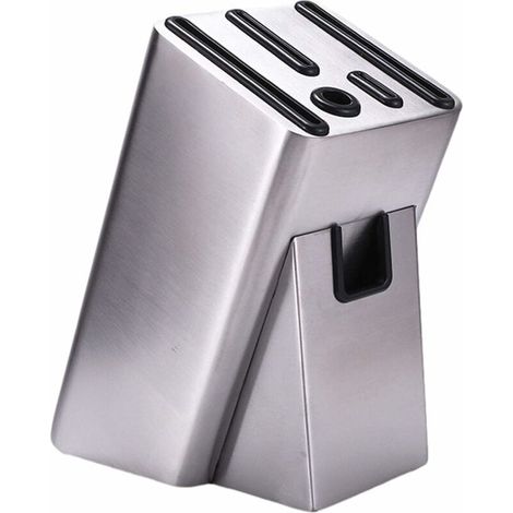 Bloc Couteaux Vide en Acier Inoxydable, Porte Couteaux De Cuisine Magnétique Bloc Couteaux Et Ciseaux pour Tous Les Couteaux-Fei Yu (1/4)