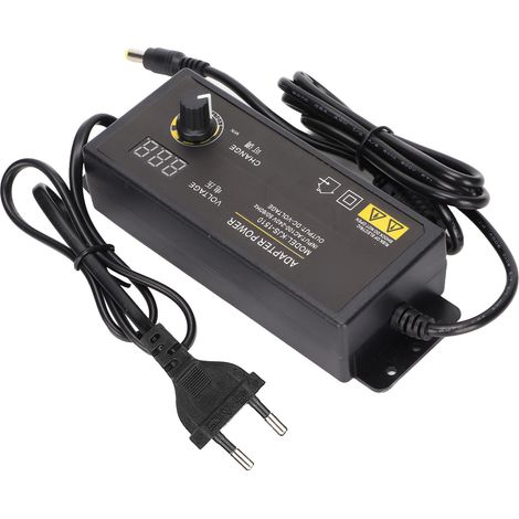 Adaptateur secteur 90 W 8 A 3 V à 12 V, convertisseur CA/CC réglable avec affichage numérique LED pour moniteurs LCD et mini-téléviseurs, prise 100-240 V EU (1/5)
