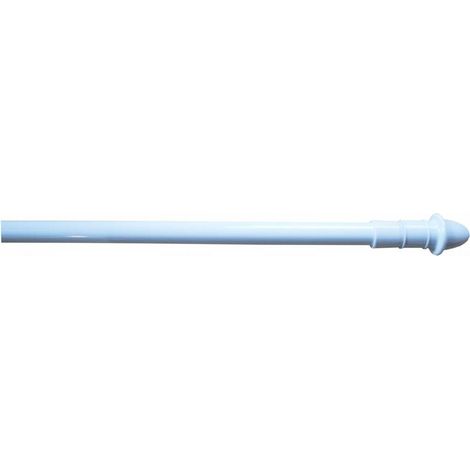 FPLUS portavis.ex.bl.46-72 1ud1600.6 , PORTAVISILLOS EXTENSIBLE CON SOPORTE Y TERMINALES, DE 12 MM. DIAMETRO EN COLOR BLANCO.