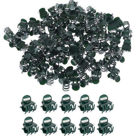 100 pièces Clips pour Plantes,Pince à Fleurs,Agrafe pour orchidées, pour Plantes Set,pour Les Accessoires pour Soutenir Les Plantes à l'intérieur et à l'extérieur (1/5)