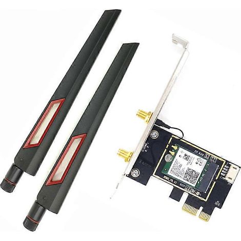AX200 PCIe 3000 Mbit/s WiFi 6 Netzwerkkarte, 2,4-GHz-/5-GHz-WLAN-Adapter mit 10-dB-Antenne, Hochleistungskarte AX200NGW