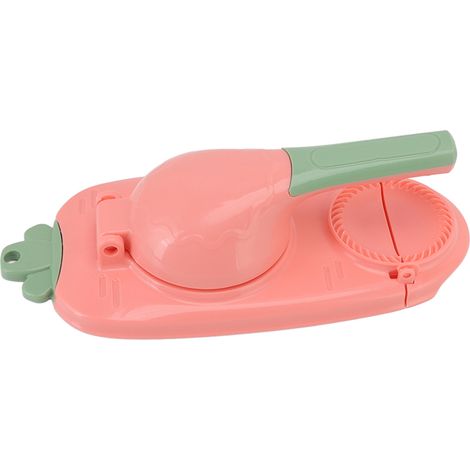 Machine à raviolis 2 en 1, facile à utiliser et rapide à mouler, pour la maison et les restaurants (rose). (1/5)