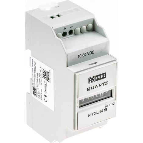 Compteur RS PRO Heures 1080 V c.c. Analogique 6 digits ( Prix pour 1 ) (1/3)