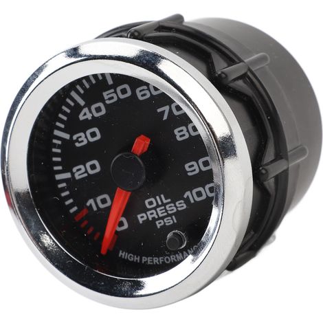 Aramox Jauge de Pression d'huile de Haute Précision 12V 0-100PSI 52mm, Compteur de Yacht de Camping-Car de Voiture avec Moteur Pas à Pas. (1/5)