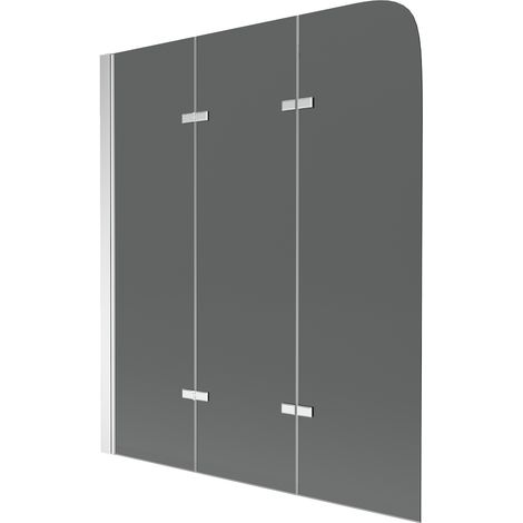 Mexen Felix paravent de baignoire 3 volets 120 x 140 cm, graphite, chrome - 890-120-003-01-40