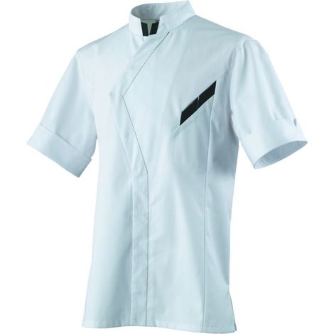 Giacca da cucina unisex a maniche corte traspirante Robur Versant Bianco S