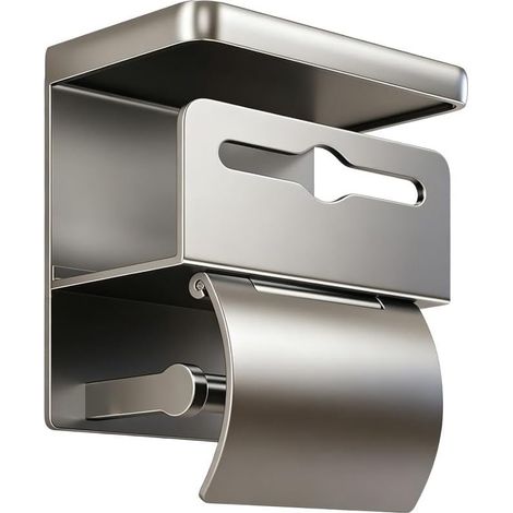 Toilettenpapierhalter aus Aluminium, grau. (1/5)