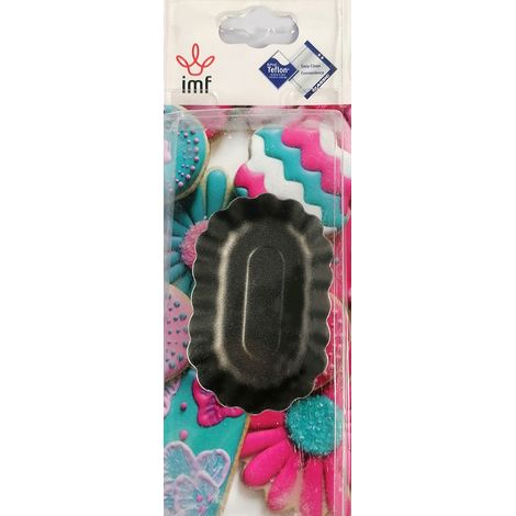 IMF moldes ovalados rioja 8x5 cm 8907 , Moldes ovalados Rioja 8 x 5 cm. -Marca IMF. -Juego de 6 moldes ovalados. -Fabricado en acero con revestimiento antiadherente. -Interior de t