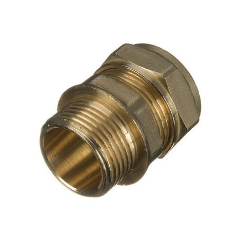 Prima Brass Compression Adaptor 22mm x 3/4 Mi for Water & Gas (1/2)