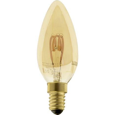 glühbirne e14 (schlank) kerze classic decoled dimmbar 2w 1800k 100lm amber-a+