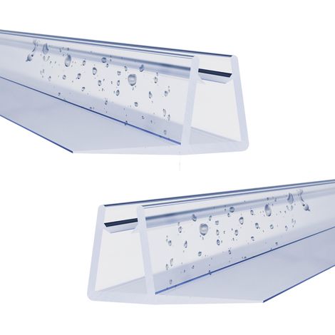 WITEN&NOCK 2er Set Duschdichtung 200 cm für Schiebetür F-Form Dichtung Streifdichtung Dusche Glasstärke 8 mm
