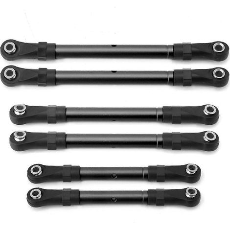 Biellette de direction, barre d'accouplement, biellette de traction pour voiture RC Hoss 4WD noire-- (1/5)