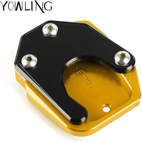 (Or et noir) Compatible avec Honda NC700D NC700 D INTEGRA 2012 2013 2014 2015 Moto - Béquille latérale CNC - Extension de béquille - Plaque de support maxpower (1/4)
