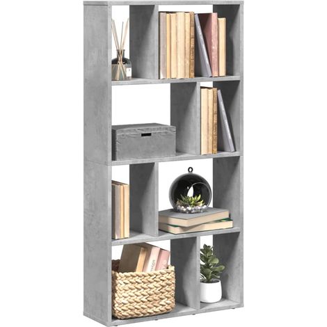 vidaXL Libreria Grigio Cemento 60x20x120,5 cm in Truciolato (1/6)