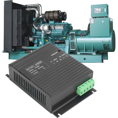 Chargeur de batterie CH2804 pour groupe électrogène diesel AC160277V, chargeur de batterie à démarrage automatique DC12V/24V universel (1/5)