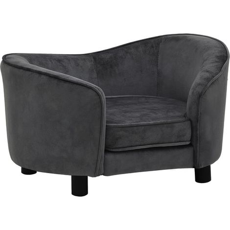 Sofá para perro 69 cm felpa gris oscuro 020000167 (1/5)