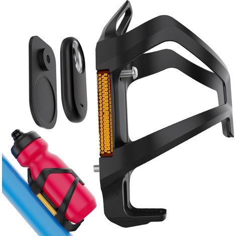 Support étanche pour bouteille de vélo, support antivol avec outil, porte-gobelet universel avec réflecteur, pour vélos électriques/de route/VTT (1/5)