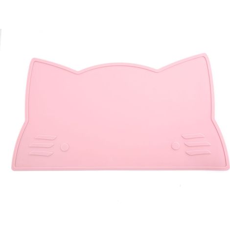 Children's Placemat Silicone Suction Cup Mat Non-Slip Insulation Table Mat (pink) (1/5)
