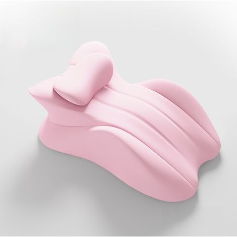 Lendenkissen, ergonomisches Kissen für Rücken und zum Lesen – waschbarer, atmungsaktiver, ergonomischer Bezug, Rosa