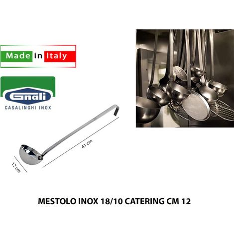 Gnali mestolo unipezzo pesante acciaio inossidabile 18/10 50 cl