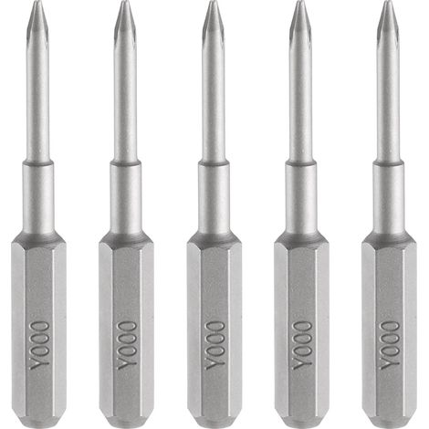 5pcs Y000 Embout de Tournevis Tri-Wing 5/32" Tige Hexagonale 35mm/1.38" Longueur Magnétique Tête En Y à 3 Pans Acier S2 Embout de Tournevis (1/5)